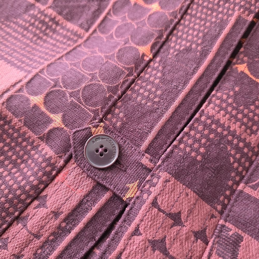 Nike Naomi Osaka Jacquard Jacket Burgundy Floral Gold Women's Medium FV7795-652 - Picture 4 of 13